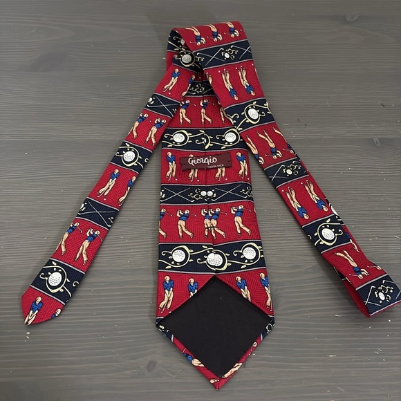 Vintage Giorgio 100% Silk Golfer Swing Tie - Picture 4 of 6